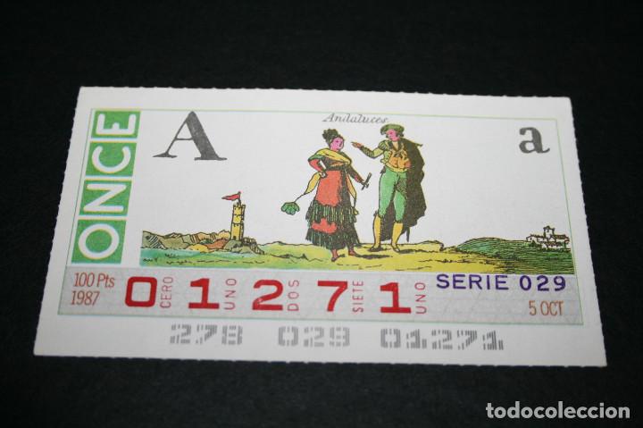 Cupones ONCE: CUP&Oacute;N ONCE - 5 OCTUBRE 1987 - ANDALUCES - Foto 1