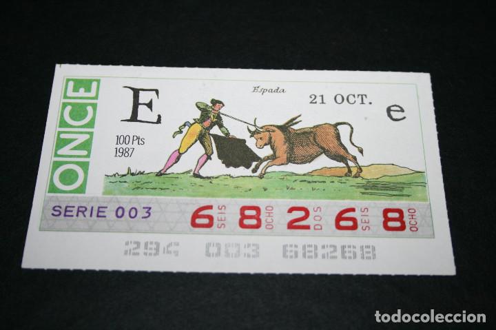 Cupones ONCE: CUP&Oacute;N ONCE - 21 OCTUBRE 1987 - ESPADA - Foto 1
