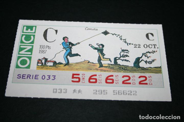 Cupones ONCE: CUP&Oacute;N ONCE - 22 OCTUBRE 1987 - COMETA - Foto 1
