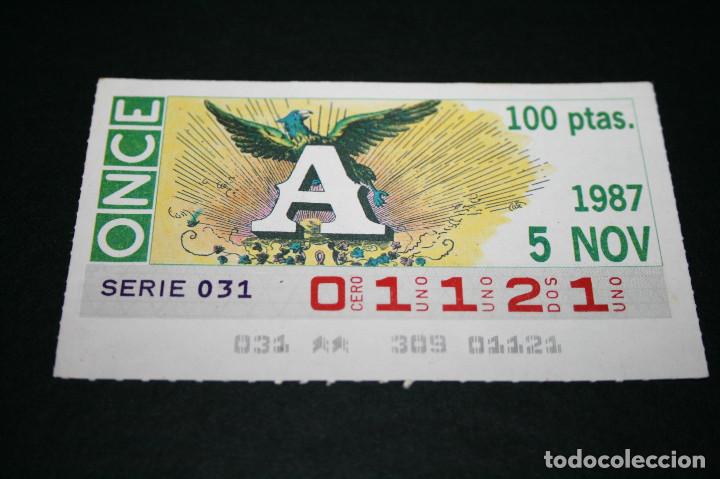 Cupones ONCE: CUP&Oacute;N ONCE - 5 NOVIEMBRE 1987 - A - Foto 1