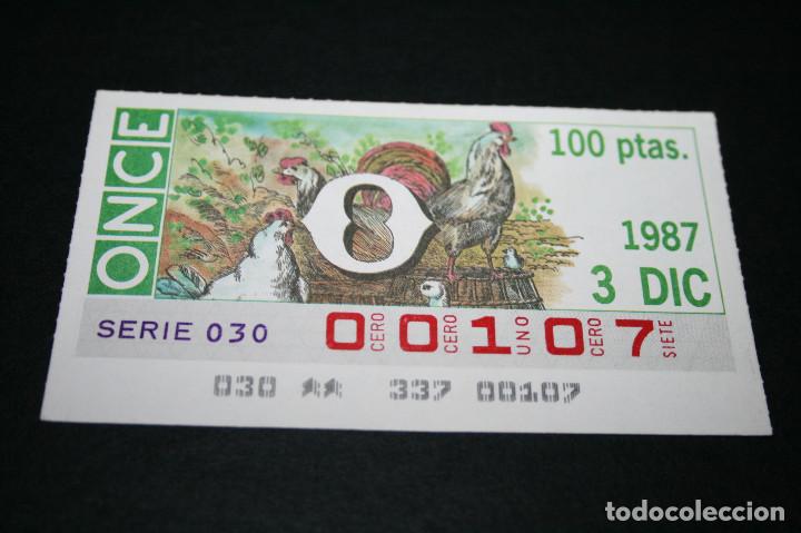 Cupones ONCE: CUP&Oacute;N ONCE - 3 DICIEMBRE 1987 - O - Foto 1