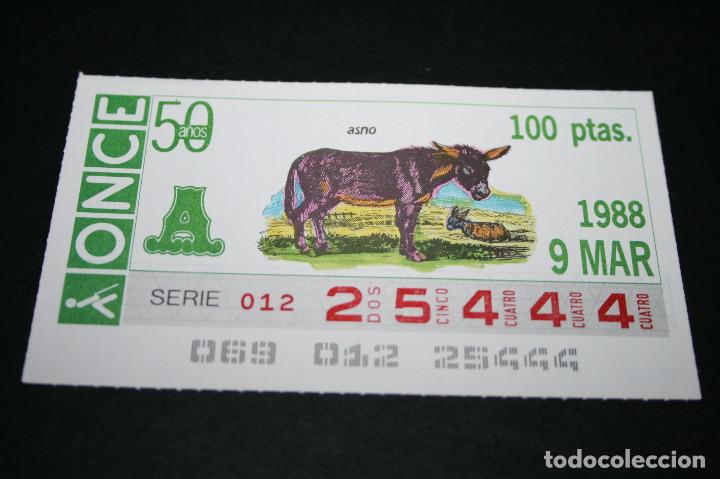 Cupones ONCE: CUP&Oacute;N ONCE - 9 MARZO 1988 - ASNO - Foto 1