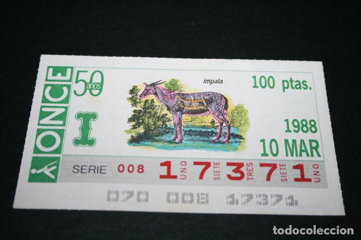 Cupones ONCE: CUP&Oacute;N ONCE - 10 MARZO 1988 - IMPALA - Foto 1
