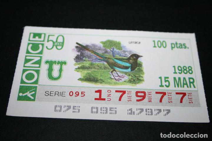 Cupones ONCE: CUP&Oacute;N ONCE - 15 MARZO 1988 - URRACA - Foto 1