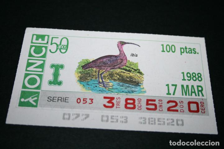 Cupones ONCE: CUP&Oacute;N ONCE - 17 MARZO 1988 - IBIS - Foto 1