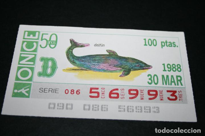 Cupones ONCE: CUP&Oacute;N ONCE - 30 MARZO 1988 - DELF&Iacute;N - Foto 1
