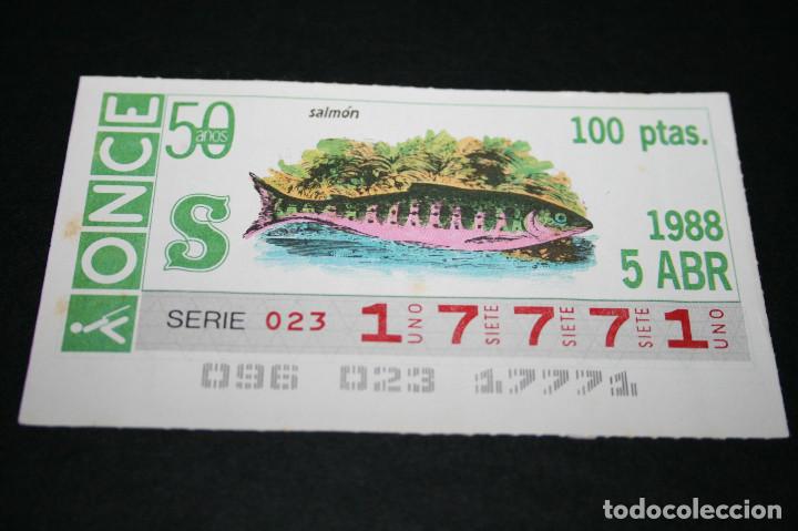 Cupones ONCE: CUP&Oacute;N ONCE - 5 ABRIL 1988 - SALM&Oacute;N - Foto 1
