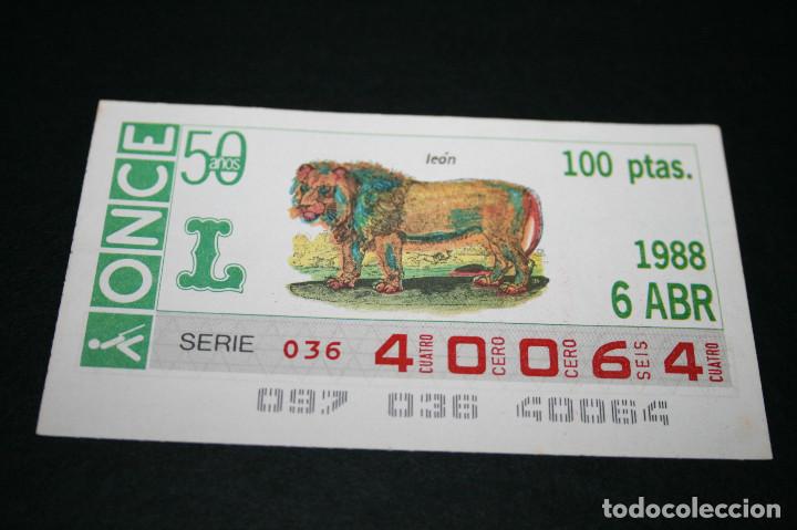 Cupones ONCE: CUP&Oacute;N ONCE - 6 ABRIL 1988 - LE&Oacute;N - Foto 1