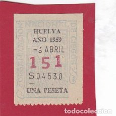 Bilhetes ONCE: CUPON ANTIGUO DE LA ONCE 151 6 DE ABRIL DE 1959. Lote 198146043