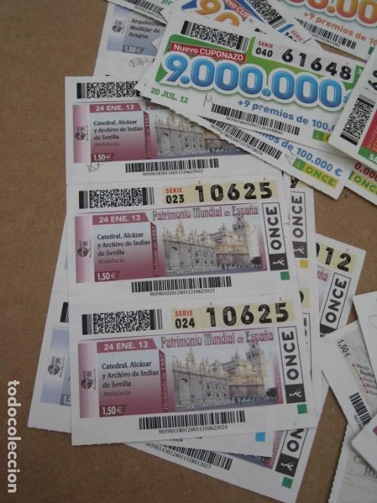 Cupones ONCE: Lote de 40 cupones de la once. 2012- 2013- 2014 - Foto 3