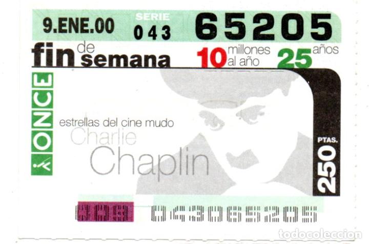 Cupones ONCE: CUPONES DE LA ONCE - A&Ntilde;O 2000 - 9 DE ENERO - ESTRELLAS DEL CINE MUDO: CHARLIE CHAPLIN -
