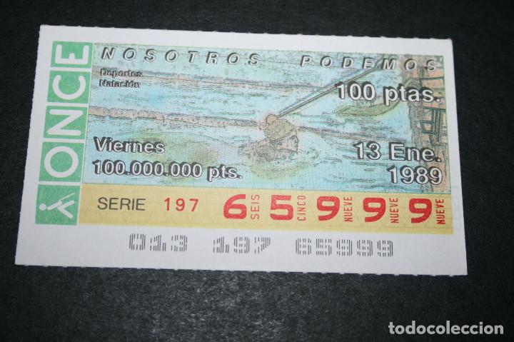 Billets ONCE: CUP&Oacute;N ONCE - 13 ENERO 1989 - NOSOTROS PODEMOS, DEPORTES NATACI&Oacute;N