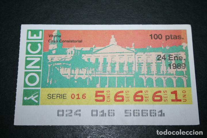 Billets ONCE: CUP&Oacute;N ONCE - 24 ENERO 1989 - VITORIA CASA CONSISTORIAL