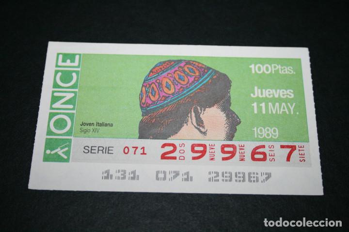 ONCE Coupons: CUP&Oacute;N ONCE - 11-MAYO-1989 - JOVEN ITALIANA S. XIV
