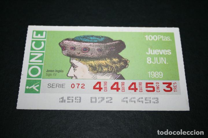 Cupones ONCE: CUP&Oacute;N ONCE - 8-JUNIO-1989 - JOVEN INGL&Eacute;S S. XV - Foto 1