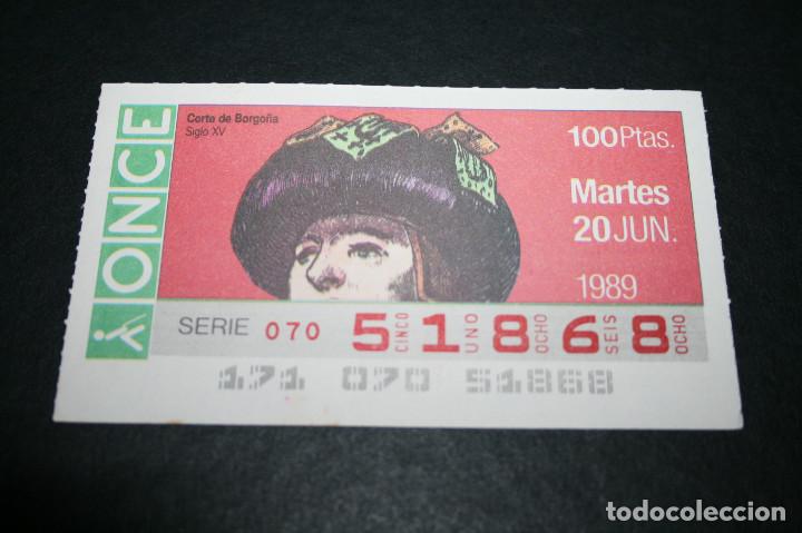 Coupon ONCE: CUP&Oacute;N ONCE - 20-JUNIO-1989 - CORTE DE BORGO&Ntilde;A S. XV