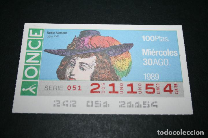Billets ONCE: CUP&Oacute;N ONCE - 30-AGOSTO-1989 - NOBLE ALEMANA S. XVII