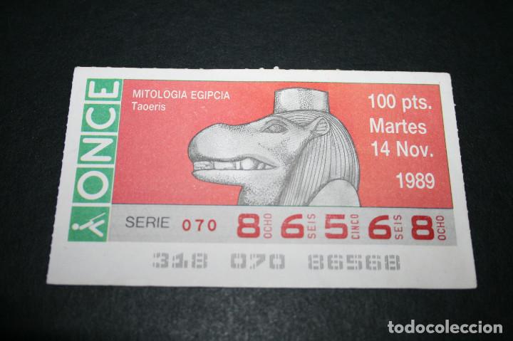 Cupones ONCE: CUP&Oacute;N ONCE - 14-NOVIEMBRE-1989 - MITOLOGIA EGIPCIA TAOERIS