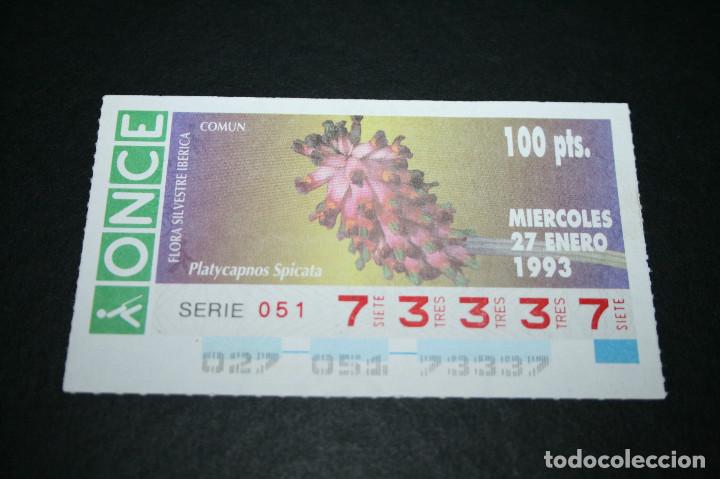 Bilhetes ONCE: CUP&Oacute;N ONCE - 27-ENERO-1993 - FLORA SILVESTRE IB&Eacute;RICA COM&Uacute;N, PLATYCAPNOS SPICATA