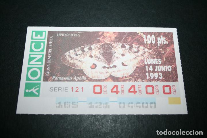 Coupon ONCE: CUP&Oacute;N ONCE - 14-JUNIO-1993 - FAUNA SILVESTRE IB&Eacute;RICA LEPIDOPTEROS PARNASIUS APOLLO
