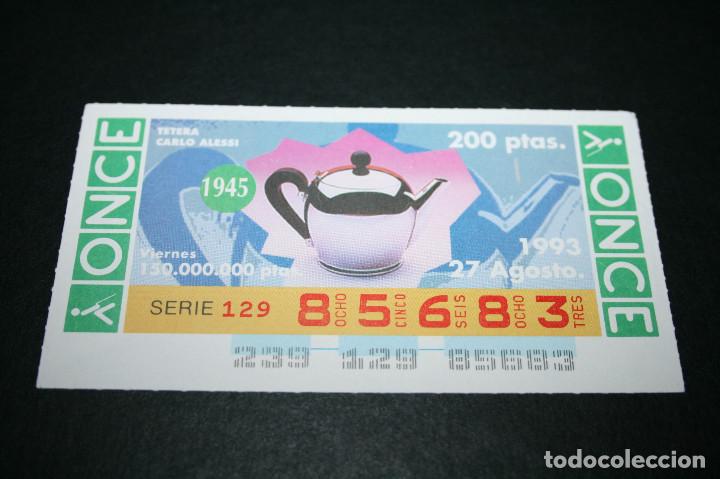 Bilhetes ONCE: CUP&Oacute;N ONCE - 3-SEPTIEMBRE-1993 - TETERA CARLO ALESI