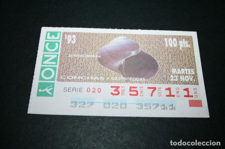 Bilhetes ONCE: CUP&Oacute;N ONCE - 23-NOVIEMBRE-1993 - CONCHAS GASTROPODAS JANTHINA JANTHINA