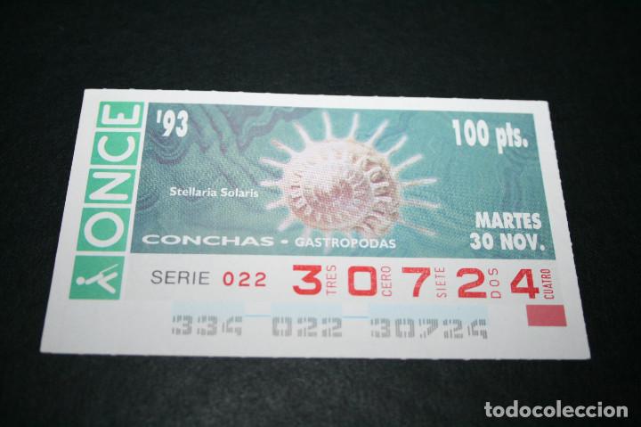ONCE Coupons: CUP&Oacute;N ONCE - 30-NOVIEMBRE-1993 - CONCHAS GASTROPODAS STELLARIA SOLARIS