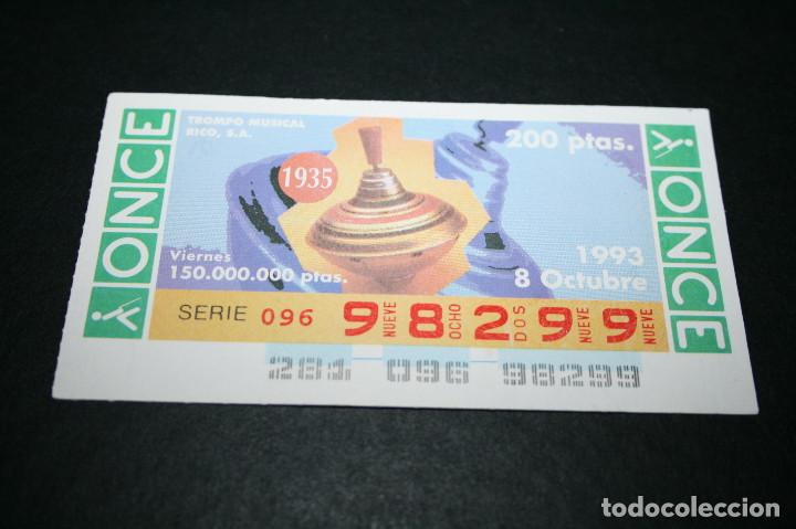 Bilhetes ONCE: CUP&Oacute;N ONCE - 8-OCTUBRE-1993 - TROMPO MUSICAL RICO S.A.