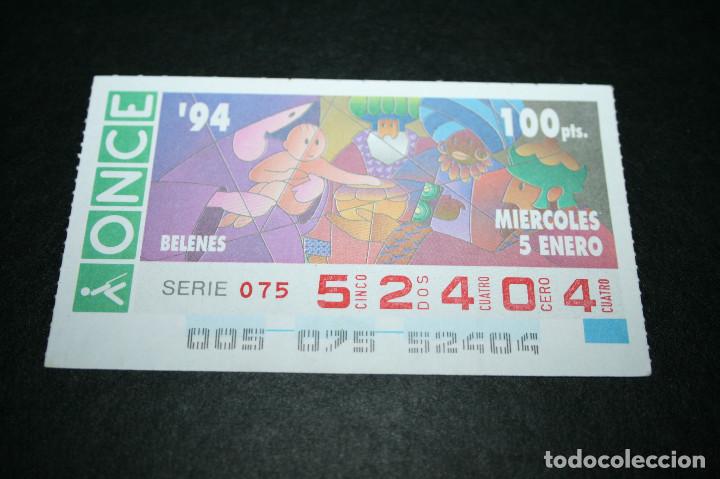 Cupones ONCE: CUP&Oacute;N ONCE - 5-ENERO-1994 - BELENES - Foto 1