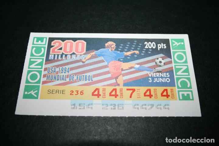 Coupon ONCE: CUP&Oacute;N ONCE - 3-JUNIO-1994 - USA 1994 MUNDIAL DE FUTBOL