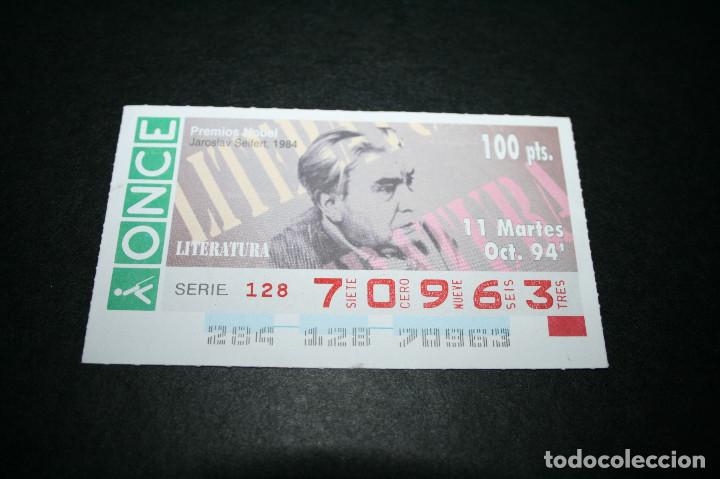 Coupon ONCE: CUP&Oacute;N ONCE - 11-OCTUBRE-1994 - PREMIOS NOBEL, JAROSLAV SEIFERT, 1984