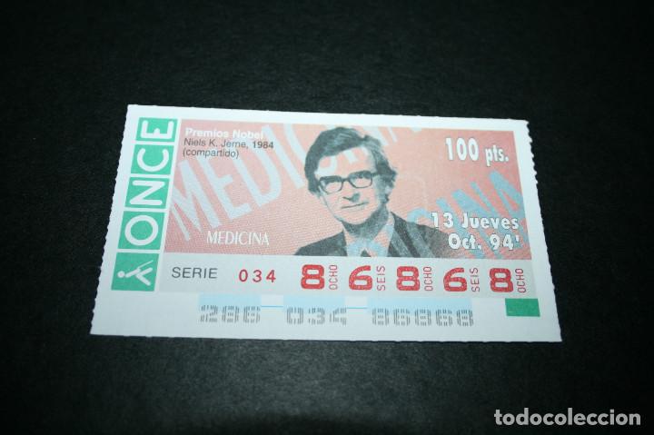 Billets ONCE: CUP&Oacute;N ONCE - 13-OCTUBRE-1994 - PREMIOS NOBEL, NIELS K. JERNE, 1984