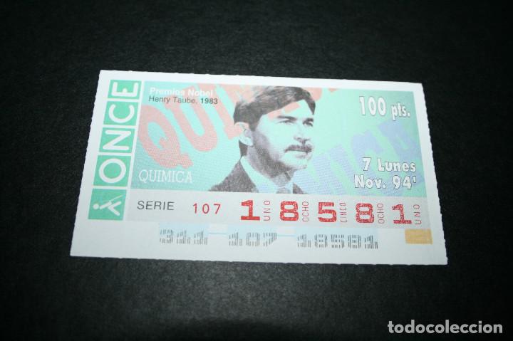 Billets ONCE: CUP&Oacute;N ONCE - 7-NOVIEMBRE-1994 - PREMIOS NOBEL, HENRY TAUBE, 1983