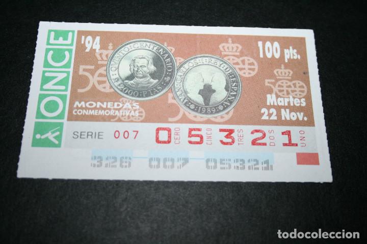 Billets ONCE: CUP&Oacute;N ONCE - 22-NOVIEMBRE-1994 - MONEDAS CONMEMORATIVAS