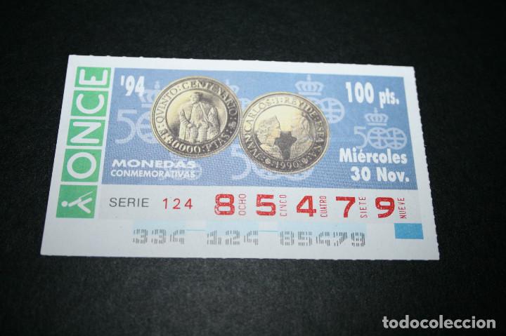 Coupon ONCE: CUP&Oacute;N ONCE - 30-NOVIEMBRE-1994 - MONEDAS CONMEMORATIVAS