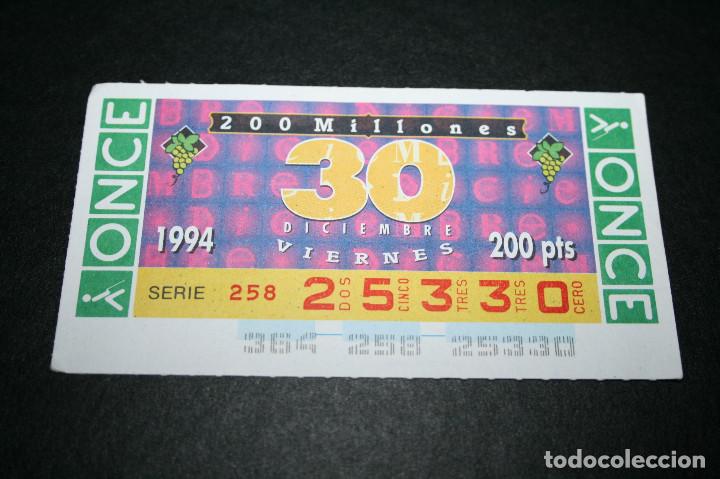 Billets ONCE: CUP&Oacute;N ONCE - 30-DICIEMBRE-1994 - 200 MILLONES