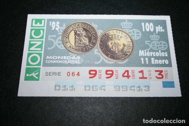 ONCE Coupons: CUP&Oacute;N ONCE - 11-ENERO-1995 - MONEDAS CONMEMORATIVAS