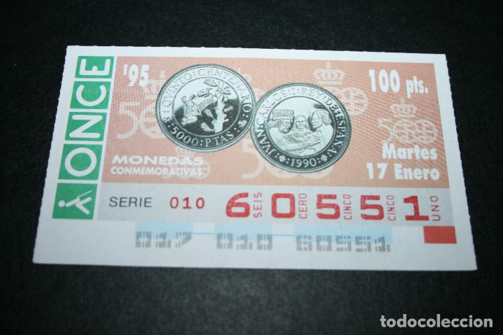 Coupon ONCE: CUP&Oacute;N ONCE - 17-ENERO-1995 - MONEDAS CONMEMORATIVAS