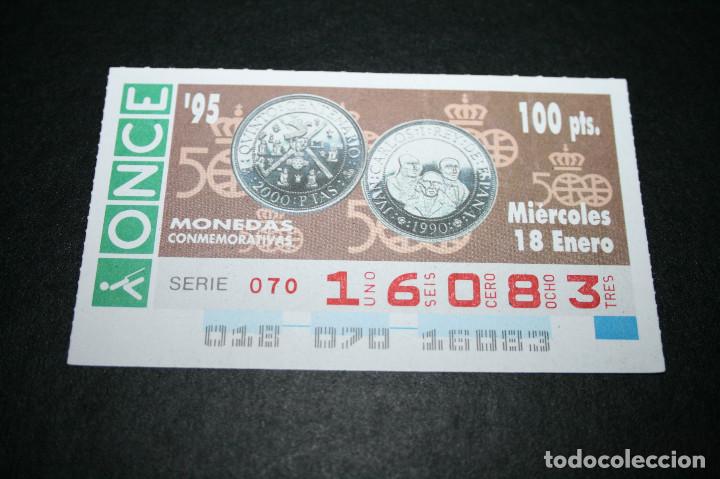 Billets ONCE: CUP&Oacute;N ONCE - 18-ENERO-1995 - MONEDAS CONMEMORATIVAS