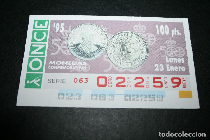 ONCE Coupons: CUP&Oacute;N ONCE - 23-ENERO-1995 - MONEDAS CONMEMORATIVAS