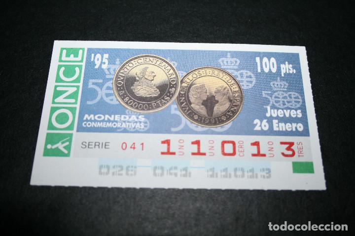 Coupon ONCE: CUP&Oacute;N ONCE - 26-ENERO-1995 - MONEDAS CONMEMORATIVAS