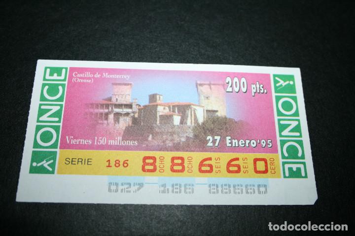 ONCE Coupons: CUP&Oacute;N ONCE - 27-ENERO-1995 - CASTILLO DE MONTERREY, ORENSE