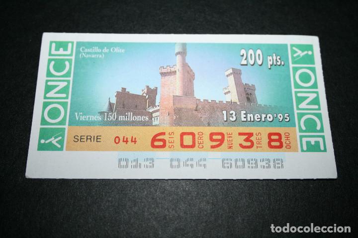 Cupones ONCE: CUP&Oacute;N ONCE - 13-ENERO-1995 - CASTILLO DE OLITE, NAVARRA - Foto 1