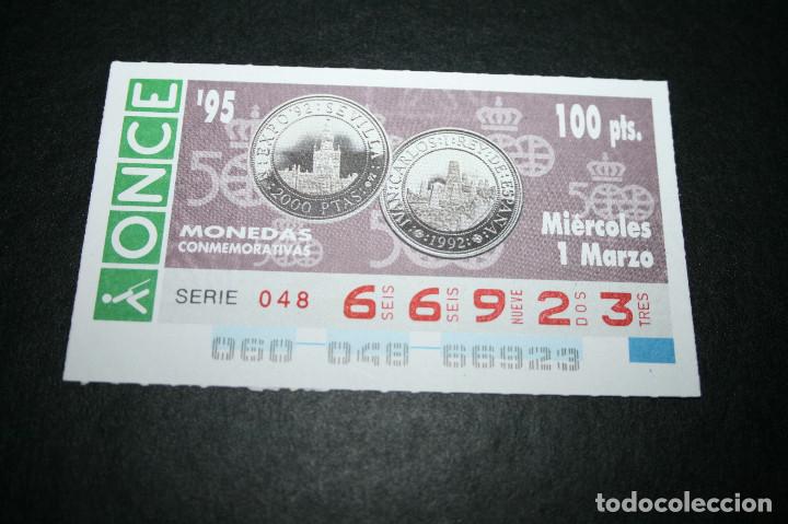 Cupones ONCE: CUP&Oacute;N ONCE - 1-MARZO-1995 - MONEDAS CONMEMORATIVAS