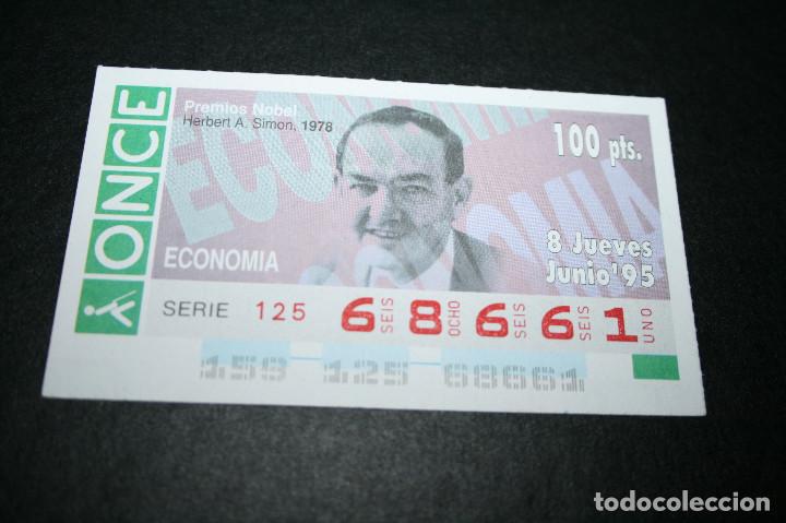 Cupones ONCE: CUP&Oacute;N ONCE - 8-JUNIO-1995 - PREMIOS NOBEL, HERBERT A. SIMON 1978 - Foto 1