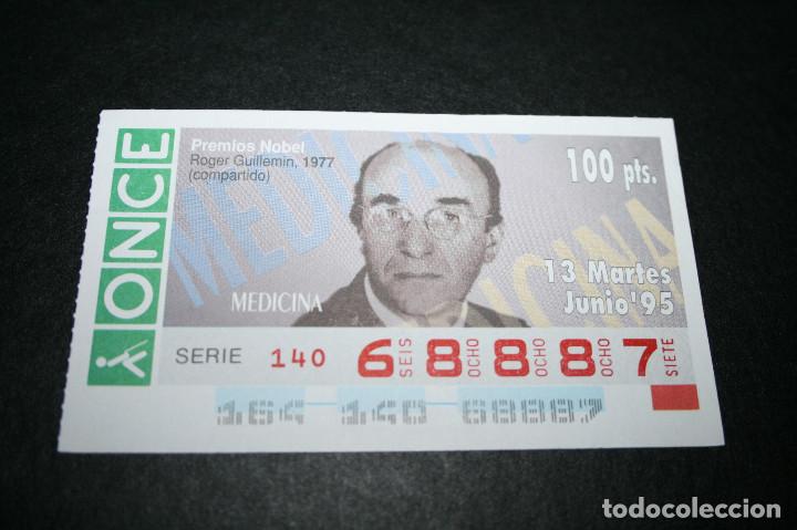 Coupon ONCE: CUP&Oacute;N ONCE - 13-JUNIO-1995 - PREMIOS NOBEL, ROGER GUILLEMIN 1977
