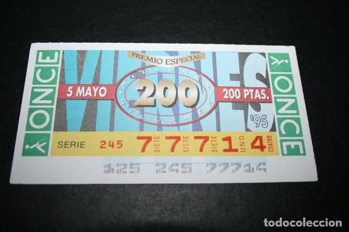 Coupon ONCE: CUP&Oacute;N ONCE - 5-MAYO-1995 - PREMIO ESPECIAL 200 MILLONES