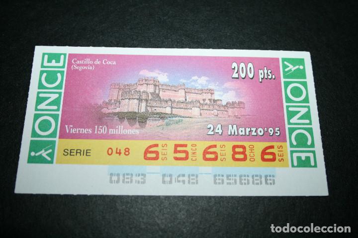 Cupones ONCE: CUP&Oacute;N ONCE - 24-MARZO-1995 - CASTILLO DE COCA, SEGOVIA - Foto 1
