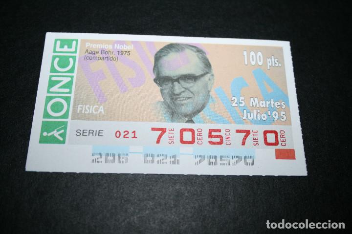 ONCE Coupons: CUP&Oacute;N ONCE - 25-JULIO-1995 - PREMIOS NOBEL, AAGE BOHR, 1975