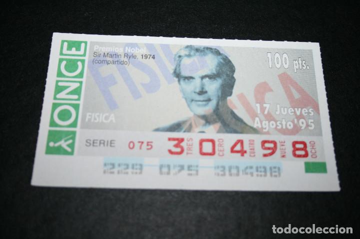 ONCE Coupons: CUP&Oacute;N ONCE - 17-AGOSTO-1995 - PREMIOS NOBEL, SIR MARTIN RYLE, 1974